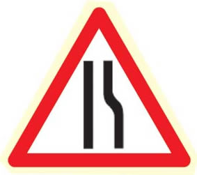 Road Narrows on Right